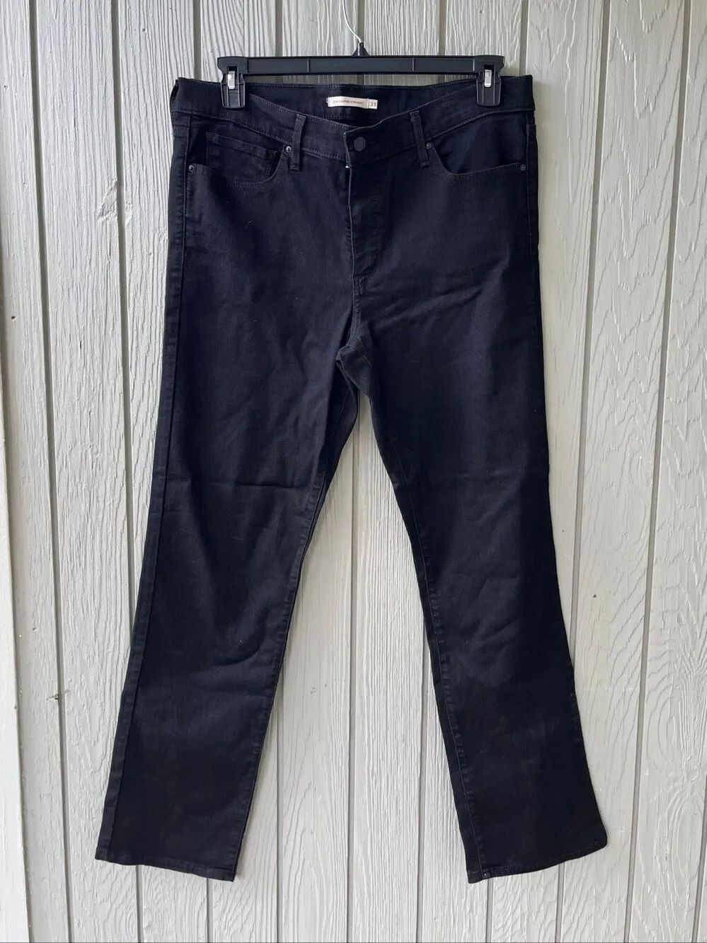 Levi's 314 Shaping Straight Women's Jeans W33 L32 Black Mid Rise Stretch